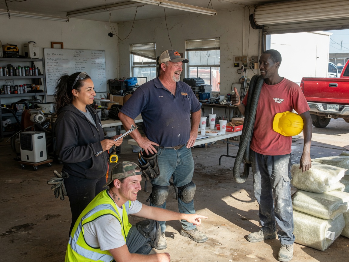 The Crawl Space Repair Heroes Oklahoma City team at work in Oklahoma City