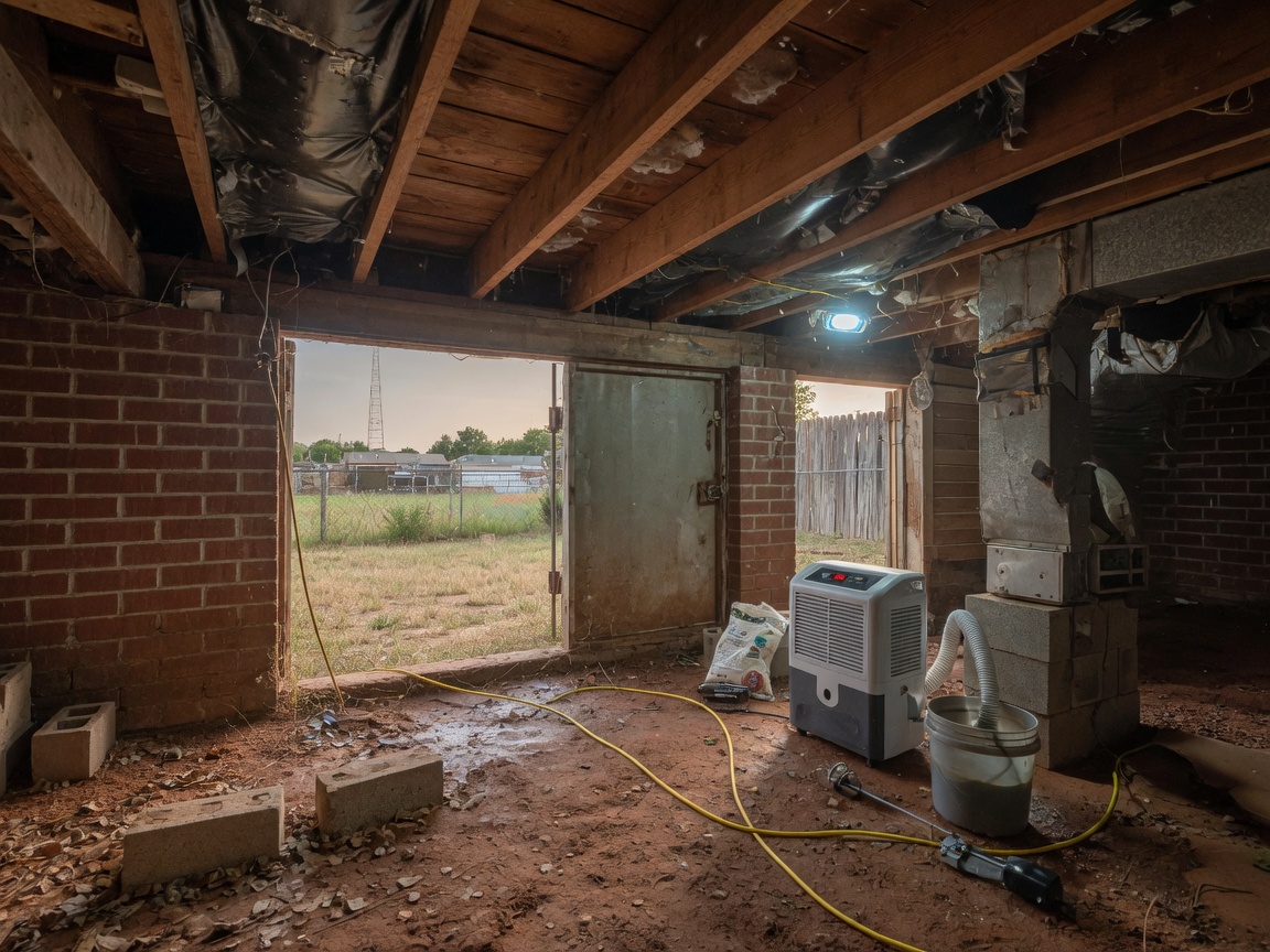 crawl space repair in Mustang
