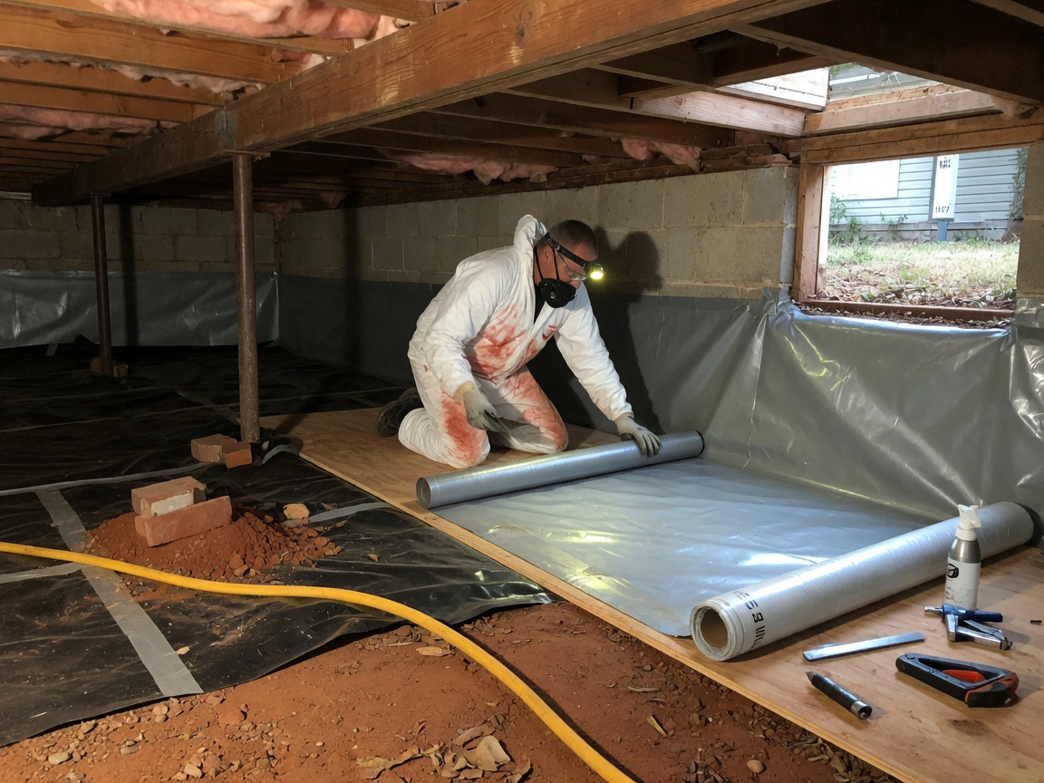 Crawl Space Vapor Barrier Installation in Oklahoma City